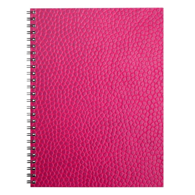 Carnet Cuir rose peau texture cuir (Devant)
