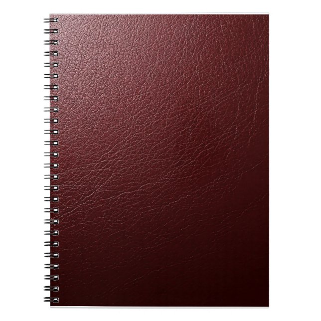 Carnet Cuir Rouge Foncé Texturé (Devant)
