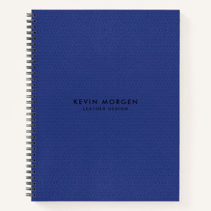 Carnet Cuir Vintage bleu minimaliste