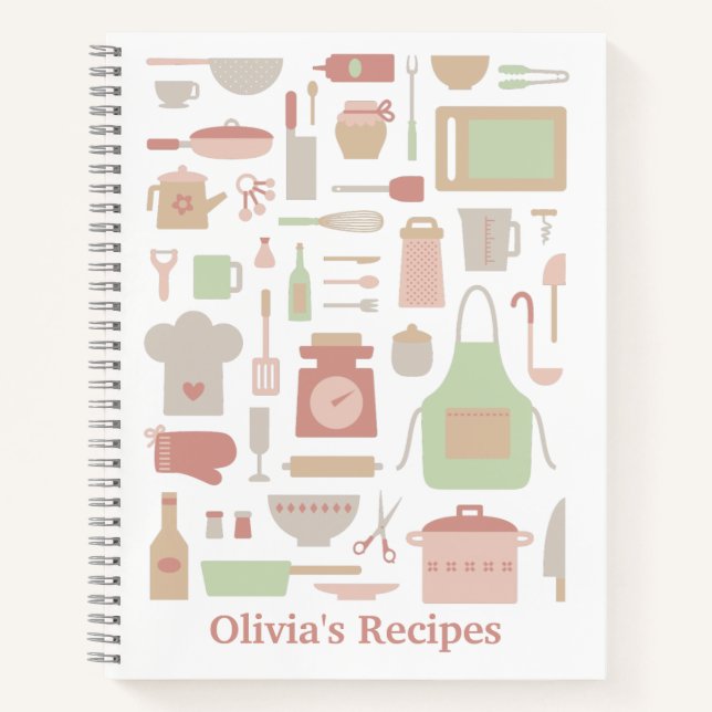 Carnet Cuisine de cuisine Outils et ustensiles Recettes M (Devant)