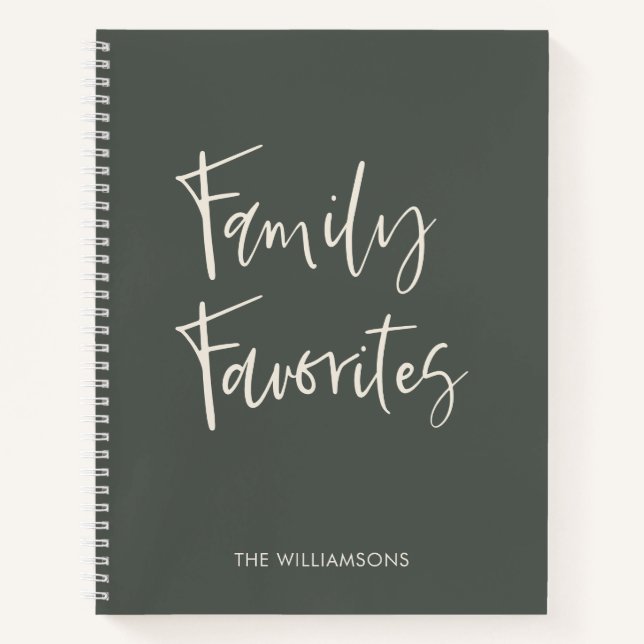 Carnet Cuisine de script de la crème Sage tendance Recett (Devant)