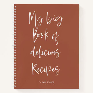 Carnet Cuisine de script en terre cuite moderne Recette C