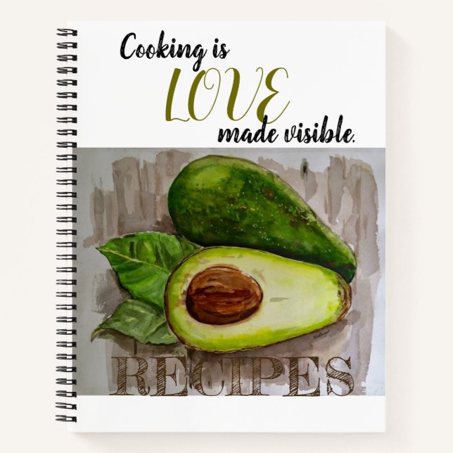 Carnet Cuisine de soumission Art Design Avocado Recette (Devant)