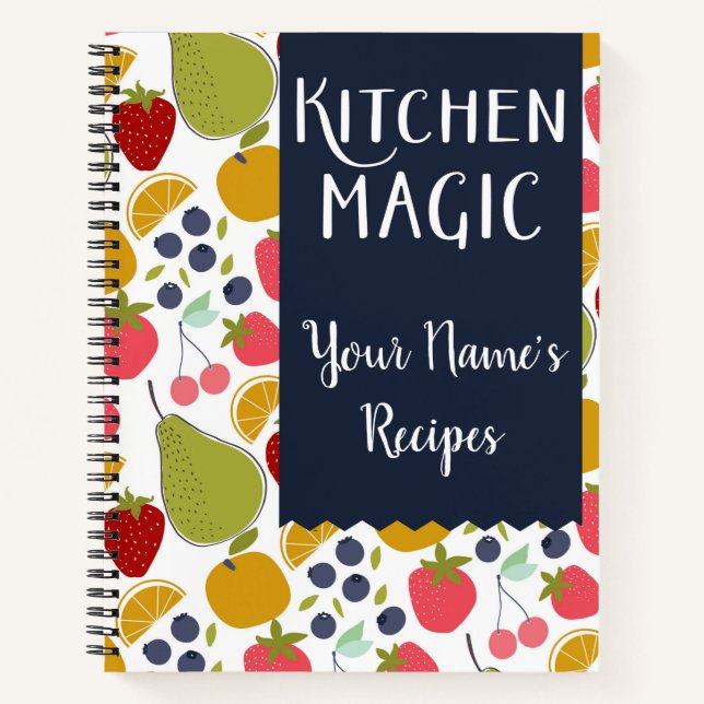 Carnet Cuisine Magique Recettes de fruits personnalisées (Devant)