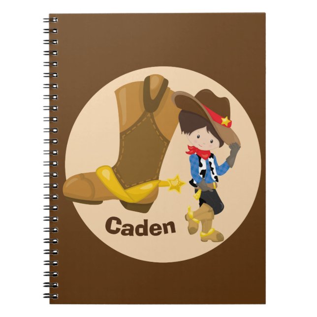 Carnet Cuisine Personnalisée Enfants Cowboy (Devant)
