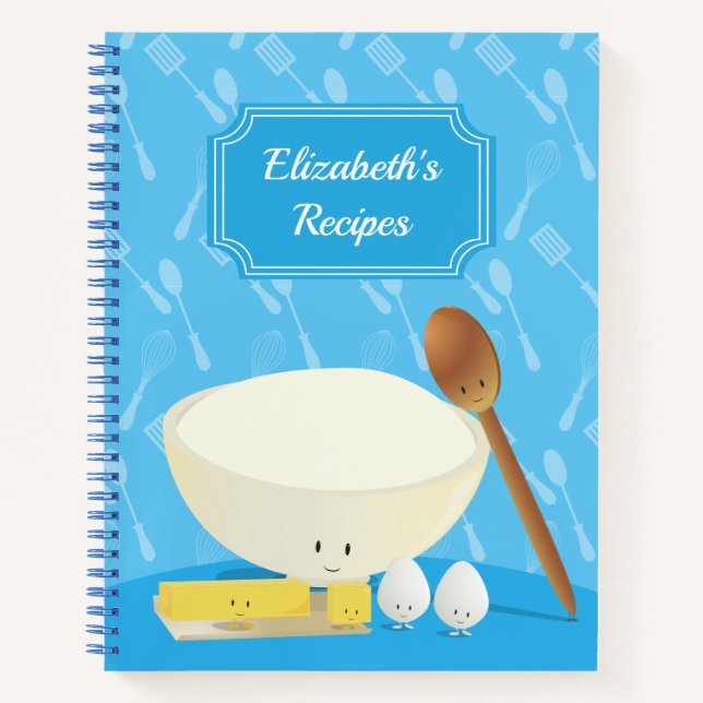 Carnet Cuisine souriante illustrée Nom de l'ingrédient Re (Devant)