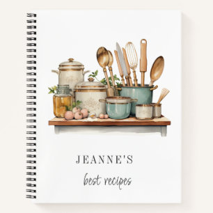Carnet Cuisinier personnalisé Chef Baker Recette Modèles