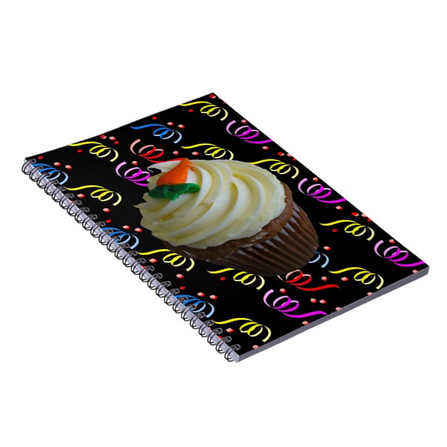 Carnet Cupcake de carottes avec Confetti (Côté Droit)