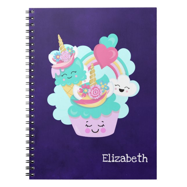 Carnet Cupcake mou et glaces joyeuses (Devant)