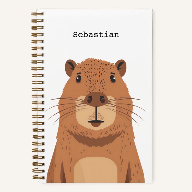 Carnet Curieux portrait Capybara (Recto)
