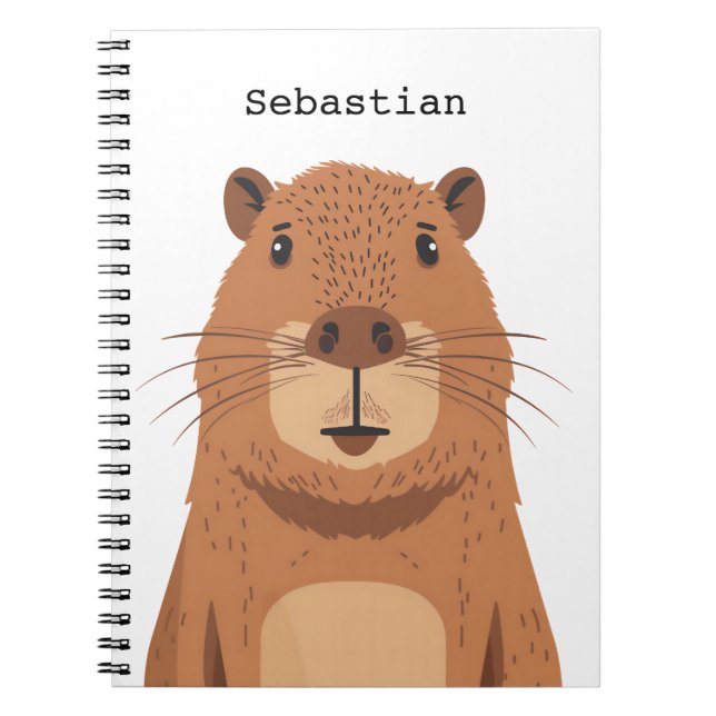 Carnet Curieux portrait Capybara (Devant)