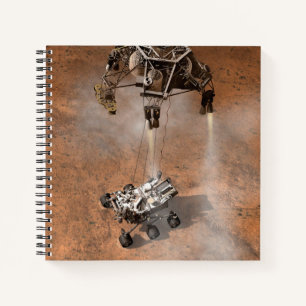 Carnet Curiosity Arrivant Sur La Surface Martienne.