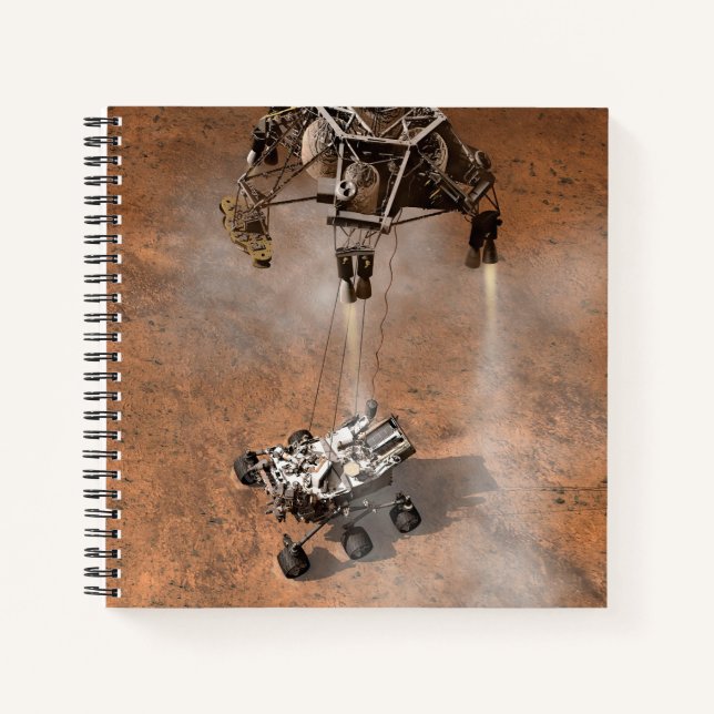 Carnet Curiosity Arrivant Sur La Surface Martienne. (Devant)