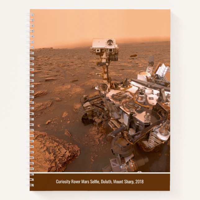 Carnet Curiosity Rover Mars Dusty Selfie au Mont Sharp (Devant)