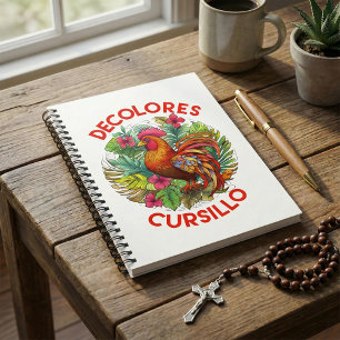 Carnet Cursillo DeColores Coq Monstera Fleurs
