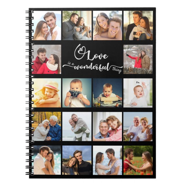 Carnet Custom 18 Photo Collage L'amour est une chose merv (Devant)