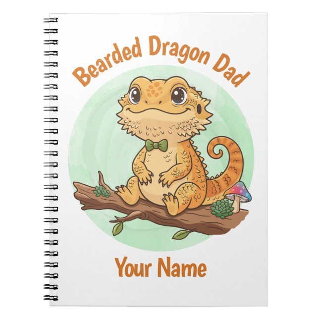 Carnet Custom Bearded Dragon Dad Notebook (Devant)