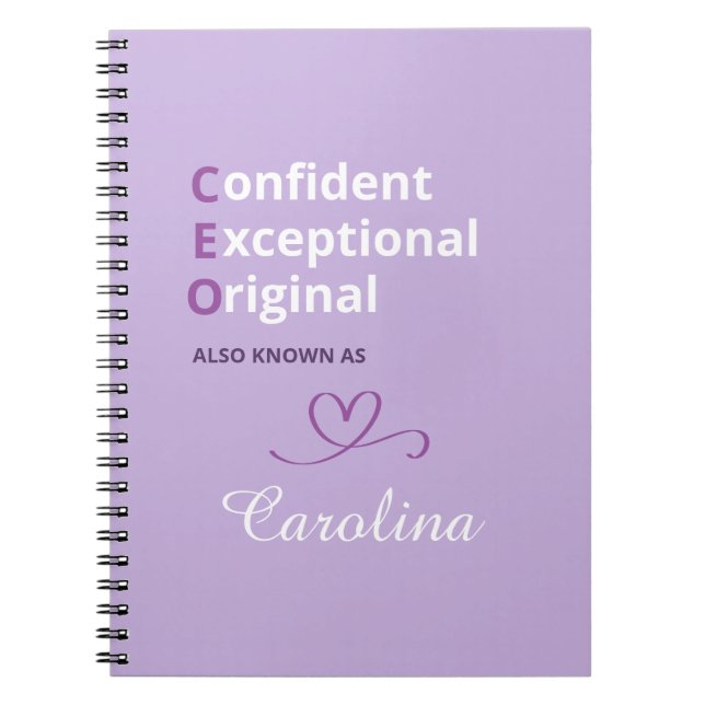Carnet Custom CEO Notebook - Novelty Gifts for Boss Lady  (Devant)