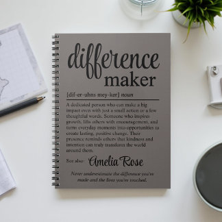 Carnet Custom Difference Maker Definition Thank You