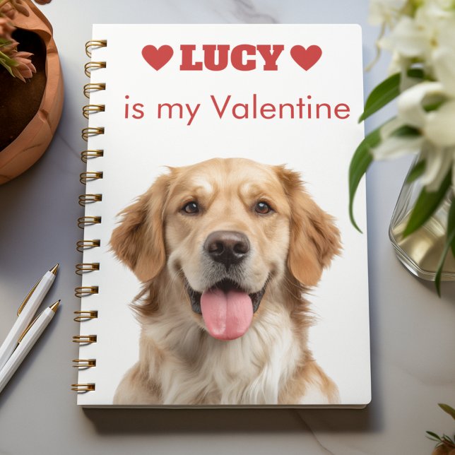 Carnet Custom Dog Photo Valentine's Day Notebook (Créateur téléchargé)