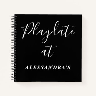 Carnet Custom Funny Playdate Black White Score Tracker 