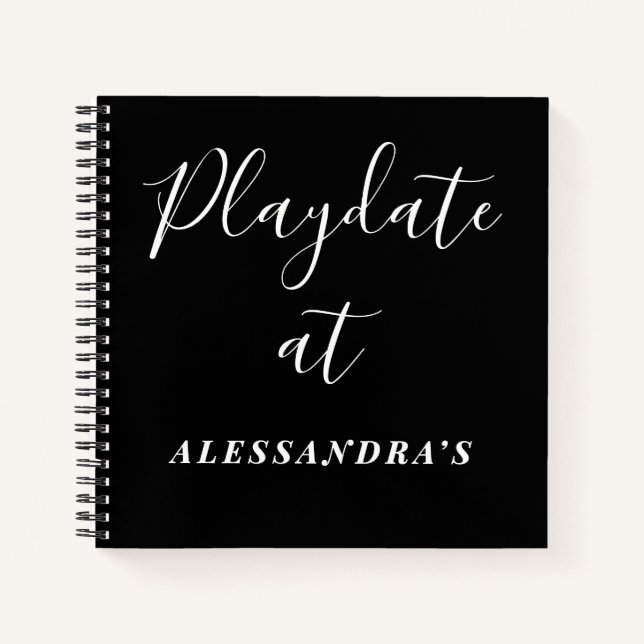 Carnet Custom Funny Playdate Black White Score Tracker  (Devant)