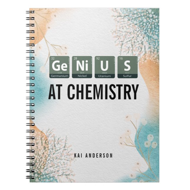 Carnet Custom Genius Periodic Table Chemistry Student (Devant)