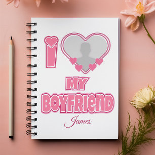 Carnet Custom I Love My Boyfriend - Ajouter photo et nom