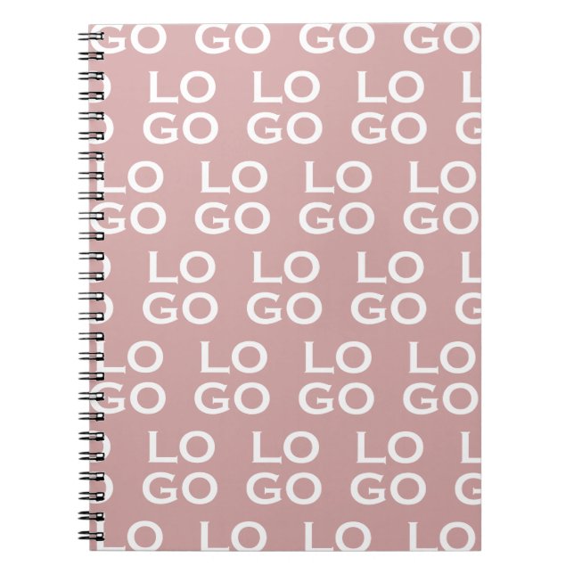 Carnet Custom Logo Business or Company on Dust Pink Rose (Devant)