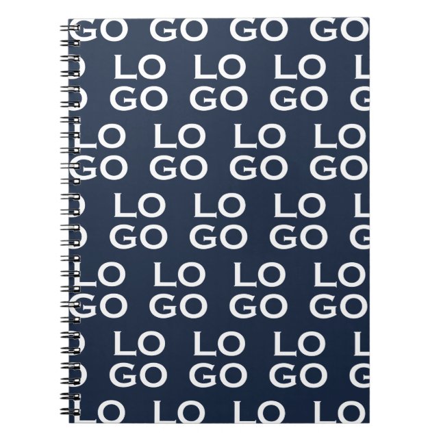 Carnet Custom Logo Business or Company on Navy Blue (Devant)
