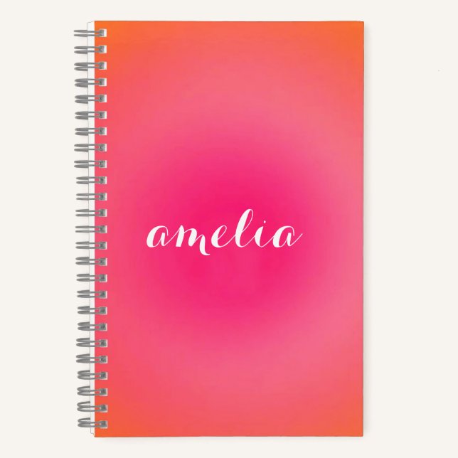 Carnet Custom Monogram Notebook – Serif Name With Aura (Recto)