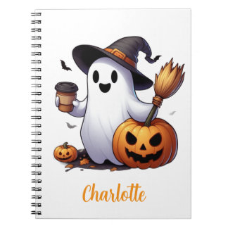 Carnet Custom name Cute Halloween ghost 