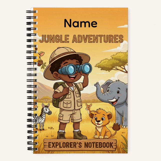 Carnet Custom Name Jungle Adventures (Recto)