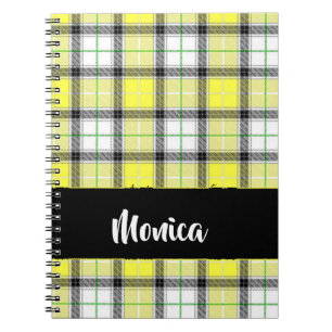 Carnet Custom name yellow plaid