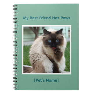 Carnet Custom Pet Photo & Name College Ruled Spiral      