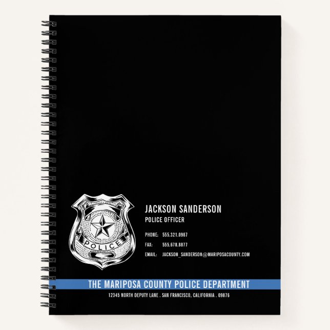 Carnet Custom Police Department Law Enforcement Logo (Devant)