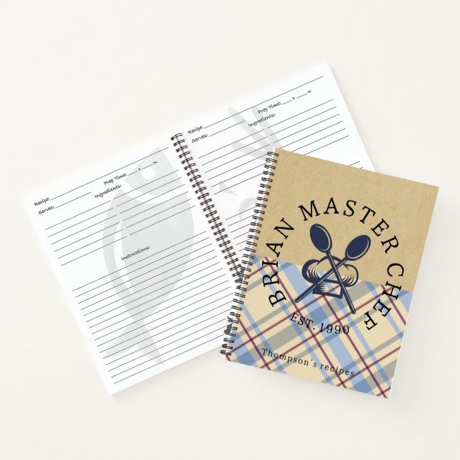 Carnet Custom rustic tartan Classic Farmhouse Brown (Intérieur)