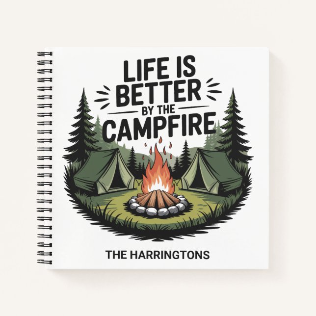 Carnet Custom Text Camping (Devant)