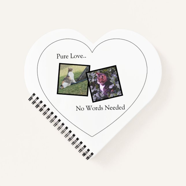 Carnet Customizable Heart Shaped Pet Notebook (Devant)
