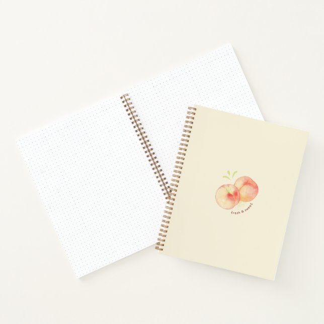 Carnet Cute aesthetic peaches pastel  (Intérieur)