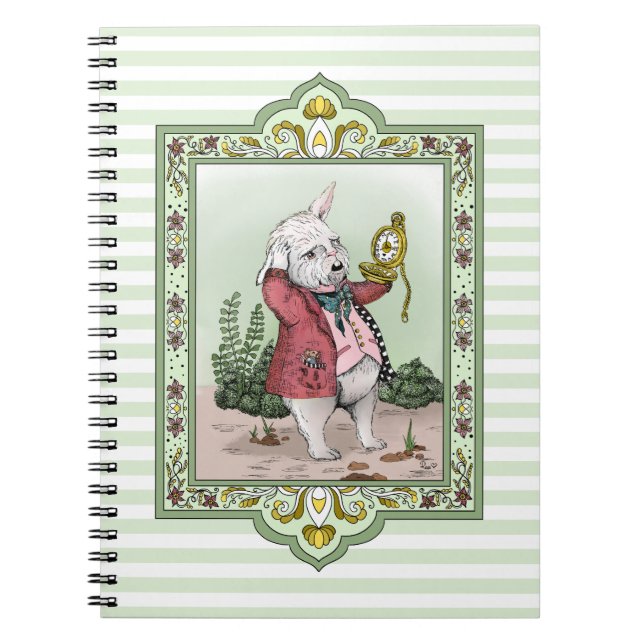 Carnet Cute Alice au pays des merveilles Art du lapin bla (Devant)
