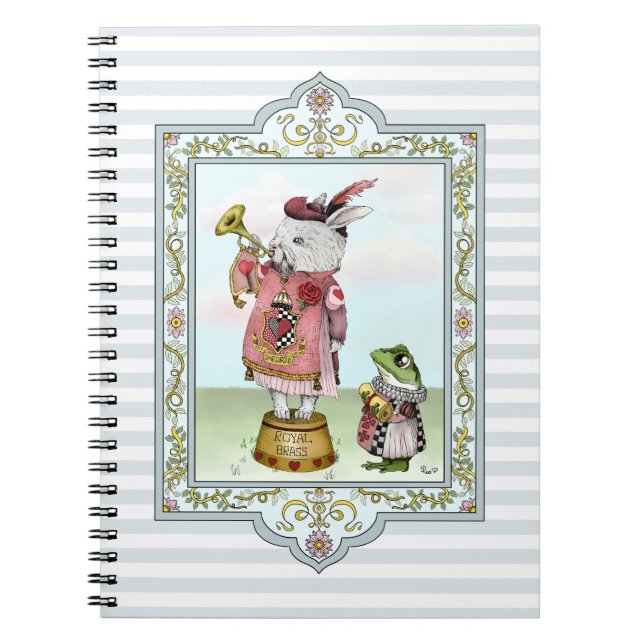 Carnet Cute Alice au pays des merveilles Lapin Blanc Art  (Devant)