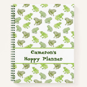 Carnet Cute aquarelle grenouilles Hoppy Planner Funny Nat