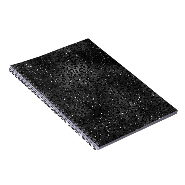 Carnet Cute Black Cheetah Leopard Peau Imprimer Animal (Côté Droit)