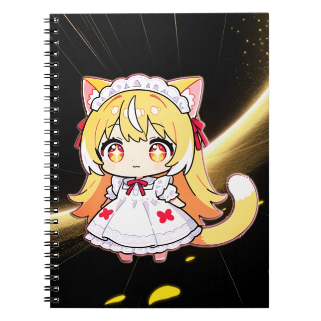 Carnet Cute Blonde Chibi Catgirl Midi Dress (Devant)