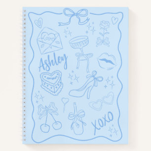 Carnet Cute Blue Girly tendance