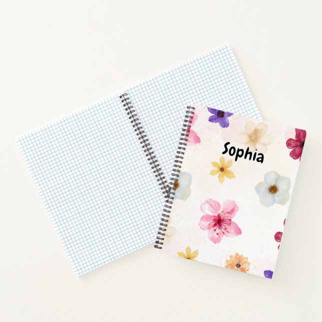 Carnet Cute Botanical Illustration with a Dreamy Floral  (Intérieur)
