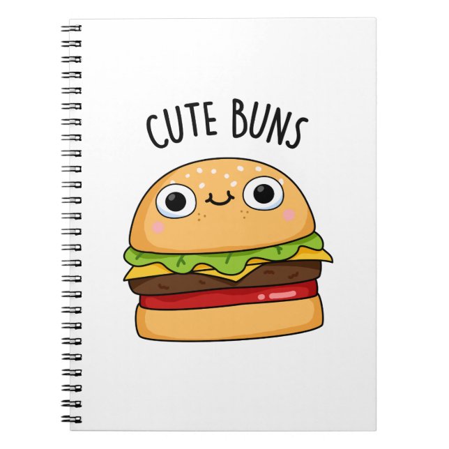 Carnet Cute Buns Jeu de mots drôle de burger  (Devant)