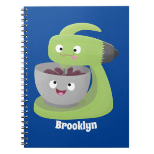 Carnet Cute cake mixer cuisine appareil dessin animé