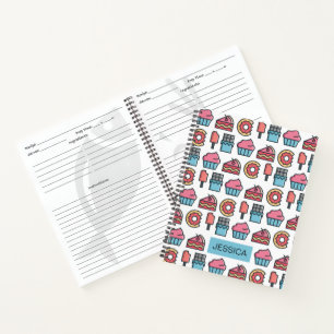 Carnet Cute Cakes and Desserts Motif Personnalisé